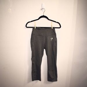 Gray Gymshark Dry Sculpture Cropped Leggings